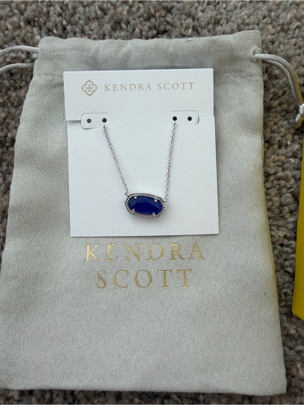 Kendra Scott Elisa Silver Pendant Necklace, Blue